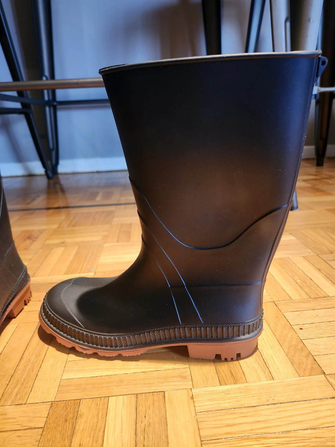 Black Rain Boots - Size 4