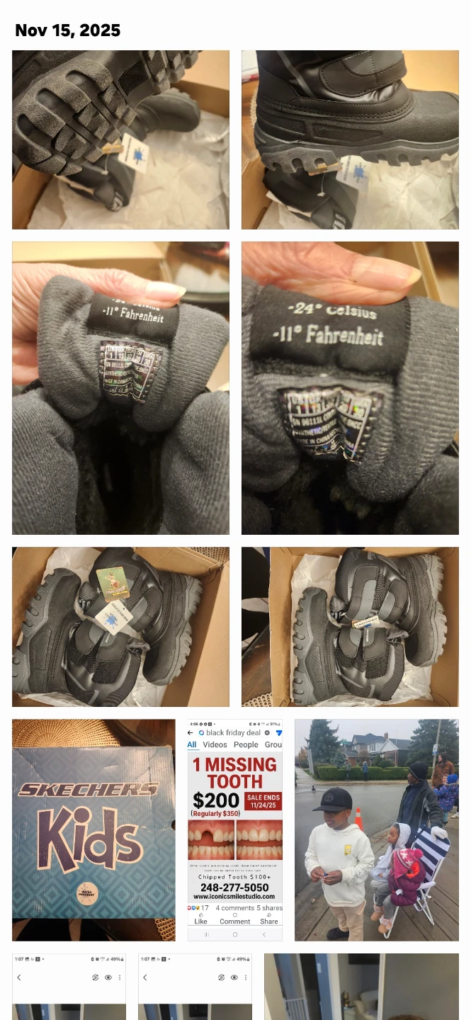 Skechers Kids Snow Boots - Black, Size 11
