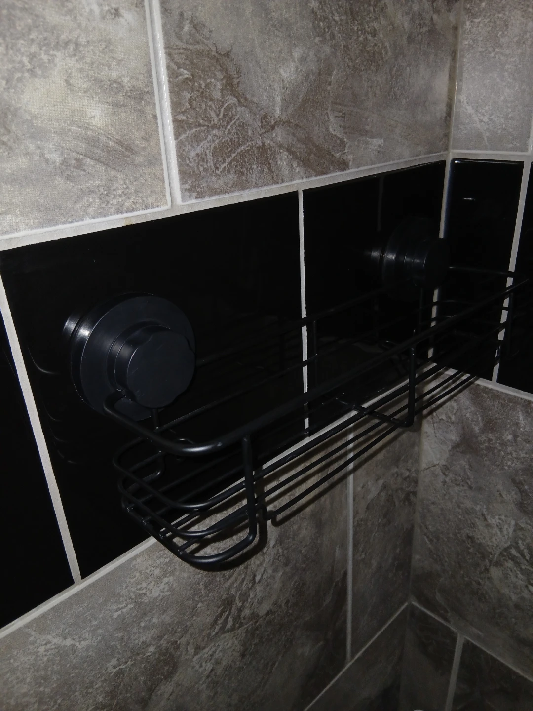 Stainless Steel Shower Caddy Shelf - Black - photo 2