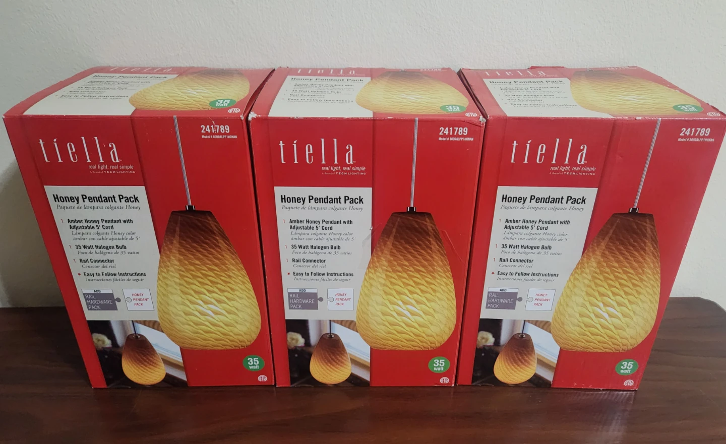 3 Tiella Honey Pendant Pack - New