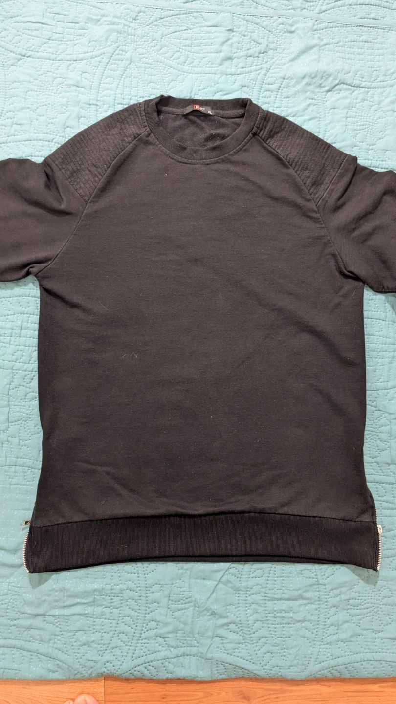 INC. black crew neck sweatshirt with zippered sides - XL - photo 2