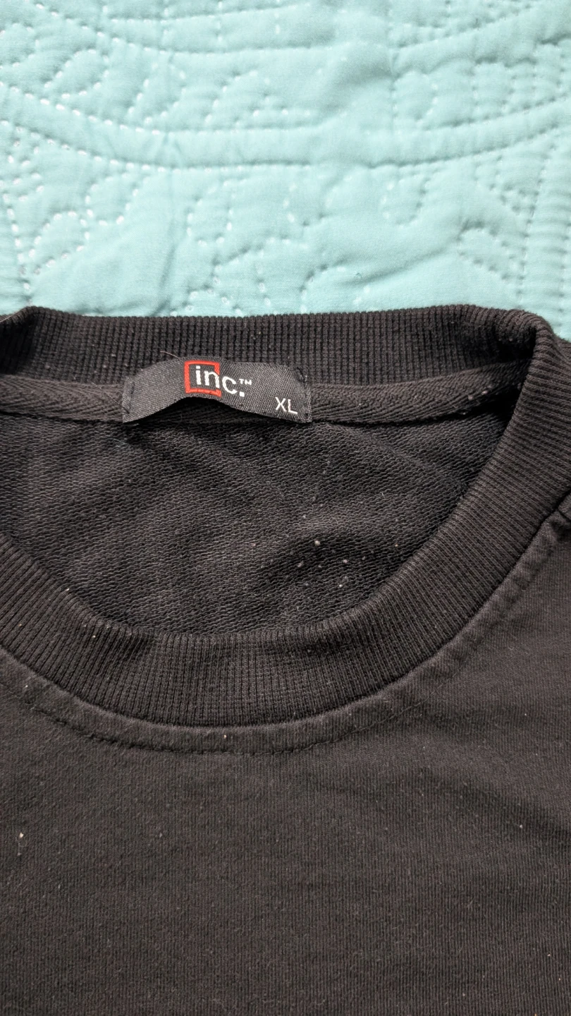 INC. black crew neck sweatshirt with zippered sides - XL - photo 3