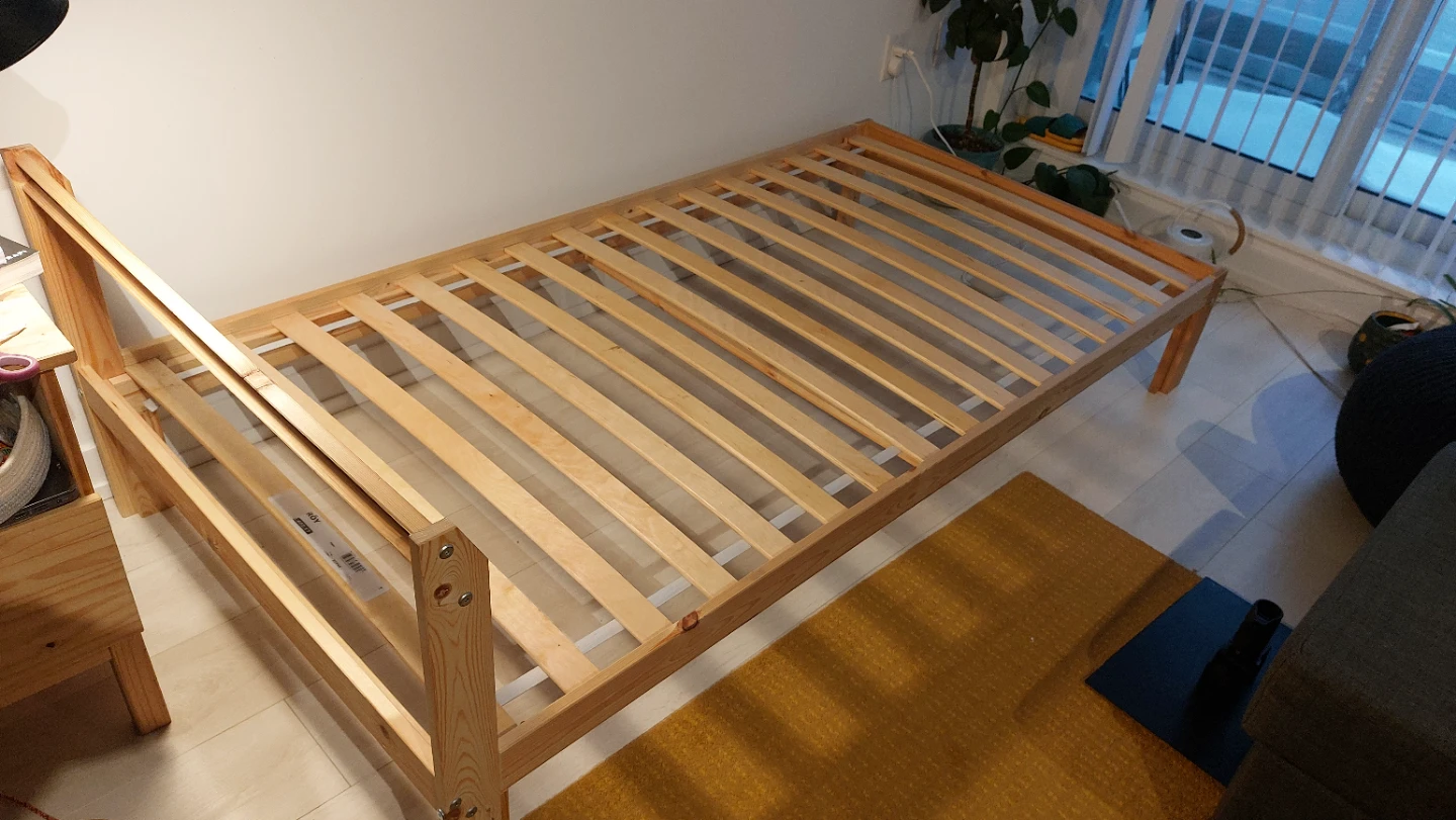 Wooden Bed Frame with Slats