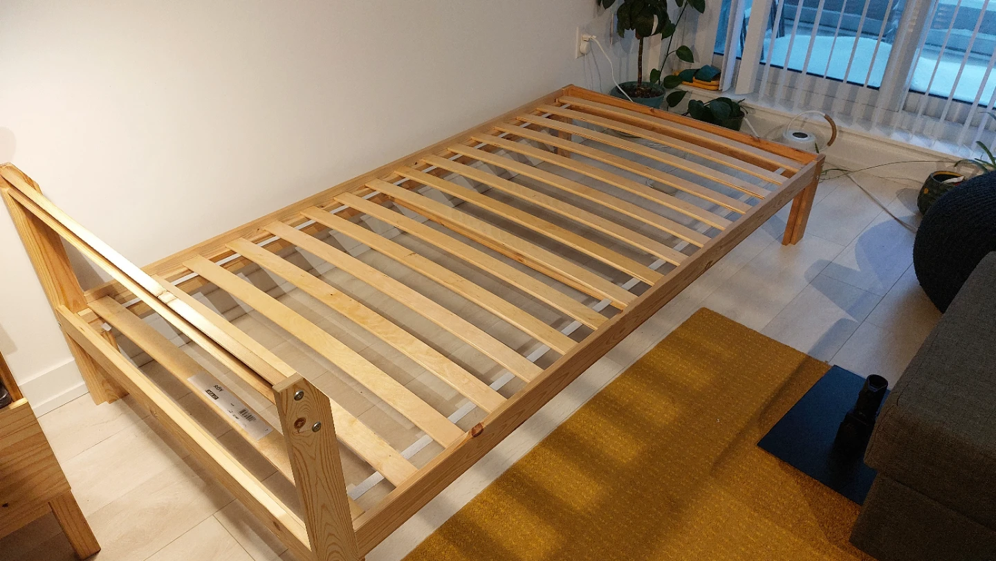 Wooden Bed Frame with Slats - photo 2