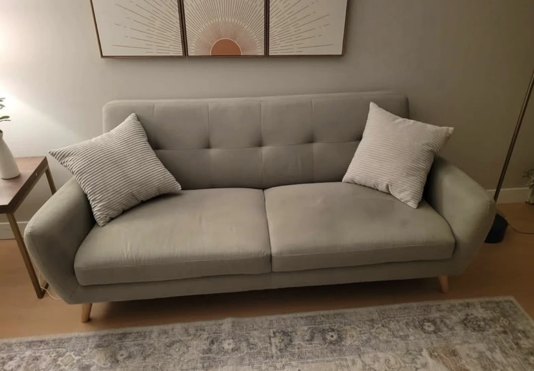Grey Sofa with Two Pillows - photo 4