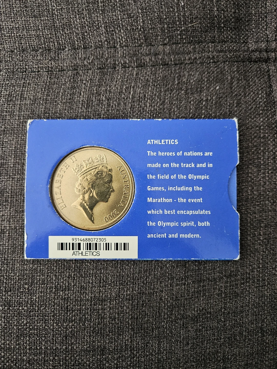 Sydney 2000 Olympic Games Athletics 5 Dollar Coin - photo 2