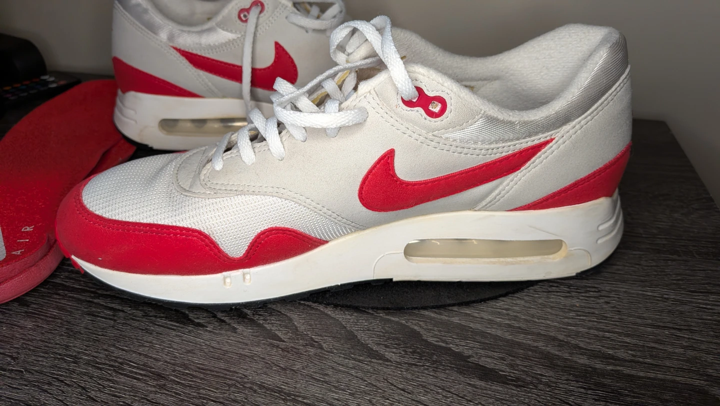 Nike Air Max 1 Sneakers - White/Red - Size 10.5 - photo 4