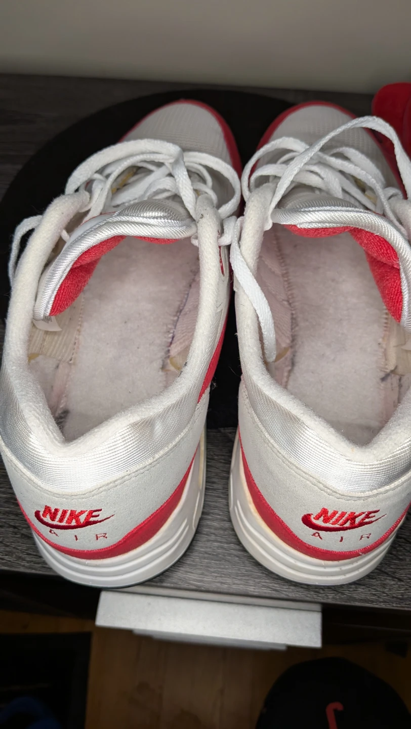 Nike Air Max 1 Sneakers - White/Red - Size 10.5 - photo 5