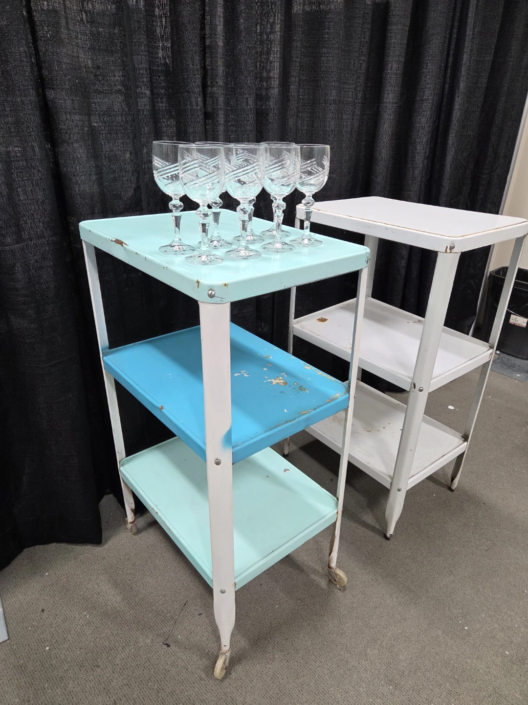 Vintage Metal Tiered Serving Cart - photo 4