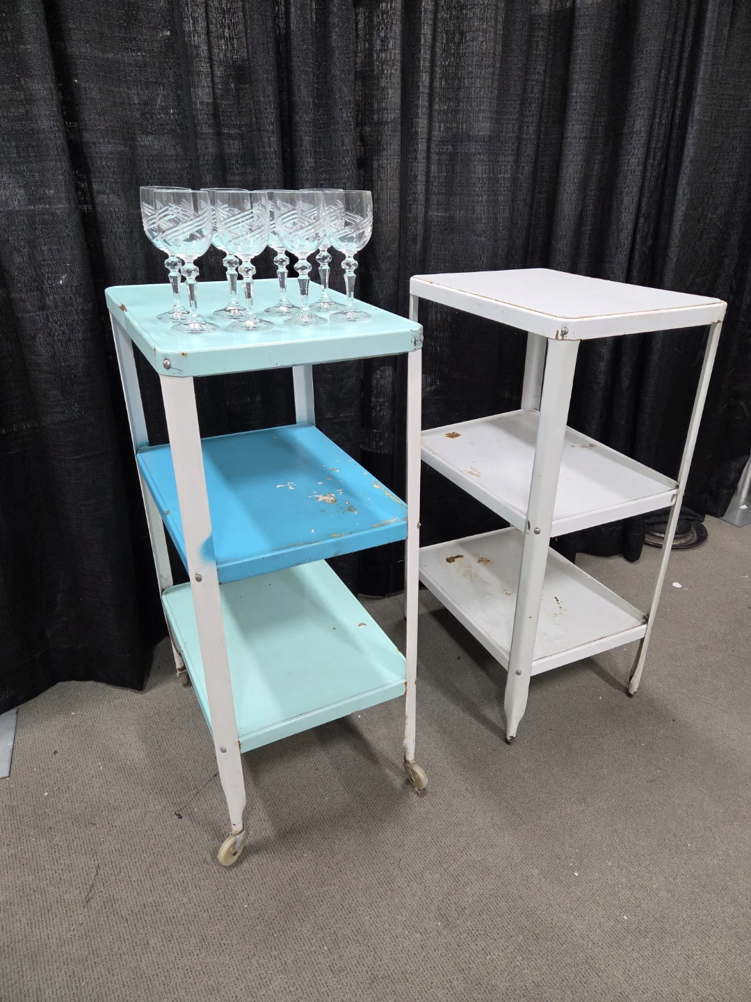 Vintage Metal Tiered Serving Cart - photo 5
