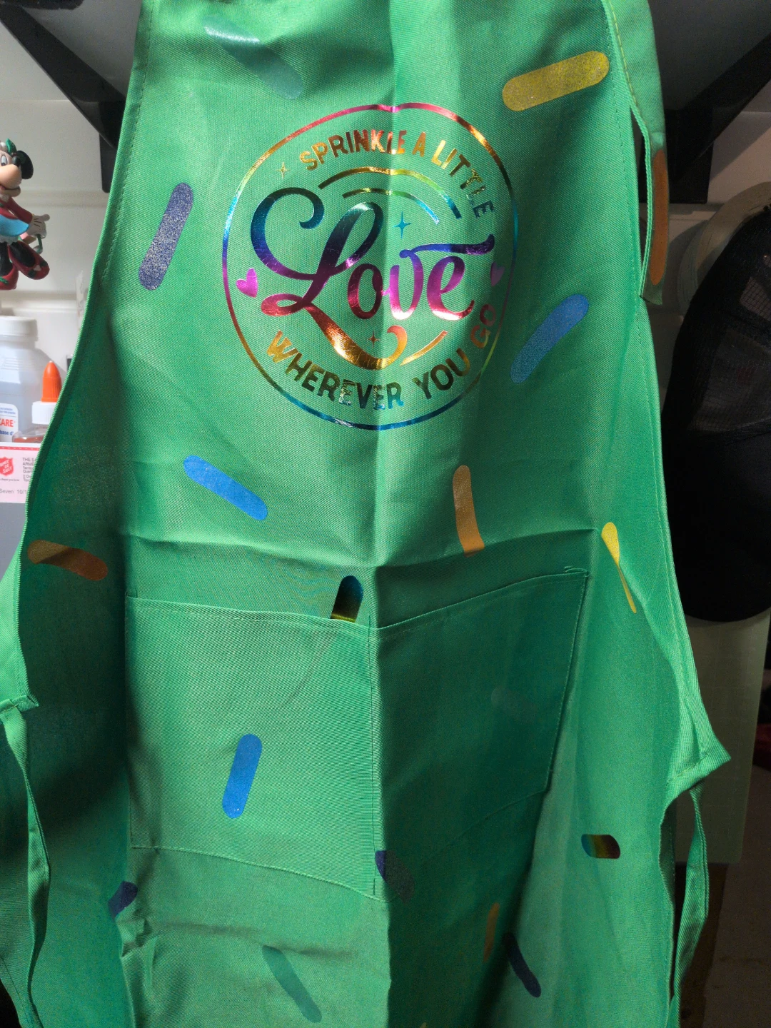 Green Sprinkle Love Apron