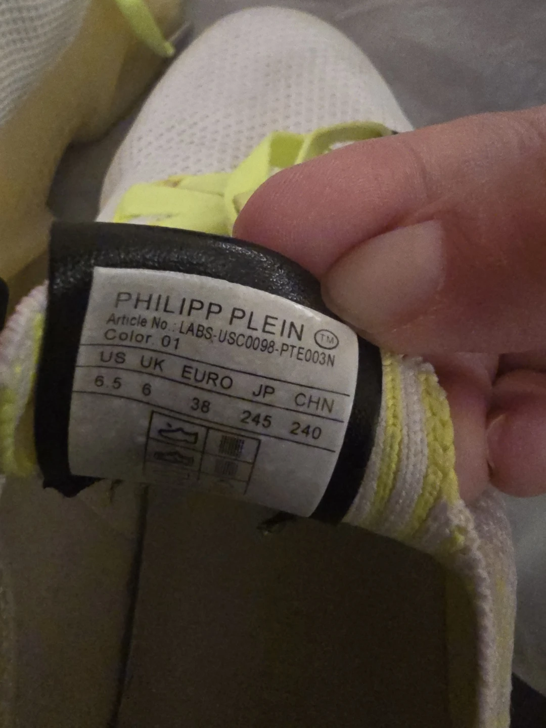 Philipp Plein White/Yellow Sneakers US 6.5 / EUR 38 - photo 4