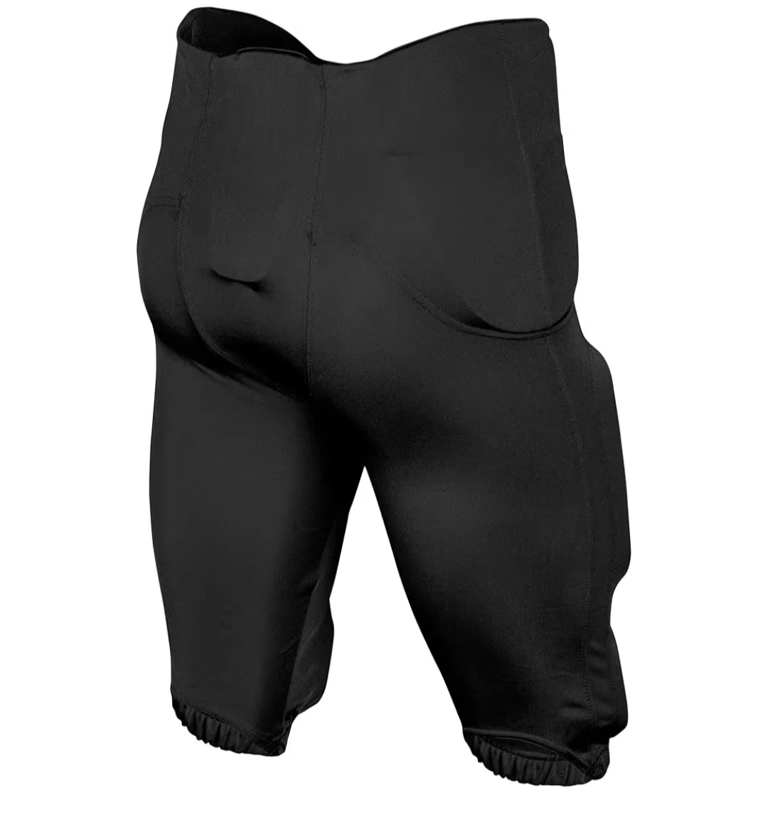 XL Adult Men's Integrated Padded Football Pants - Black - photo 2