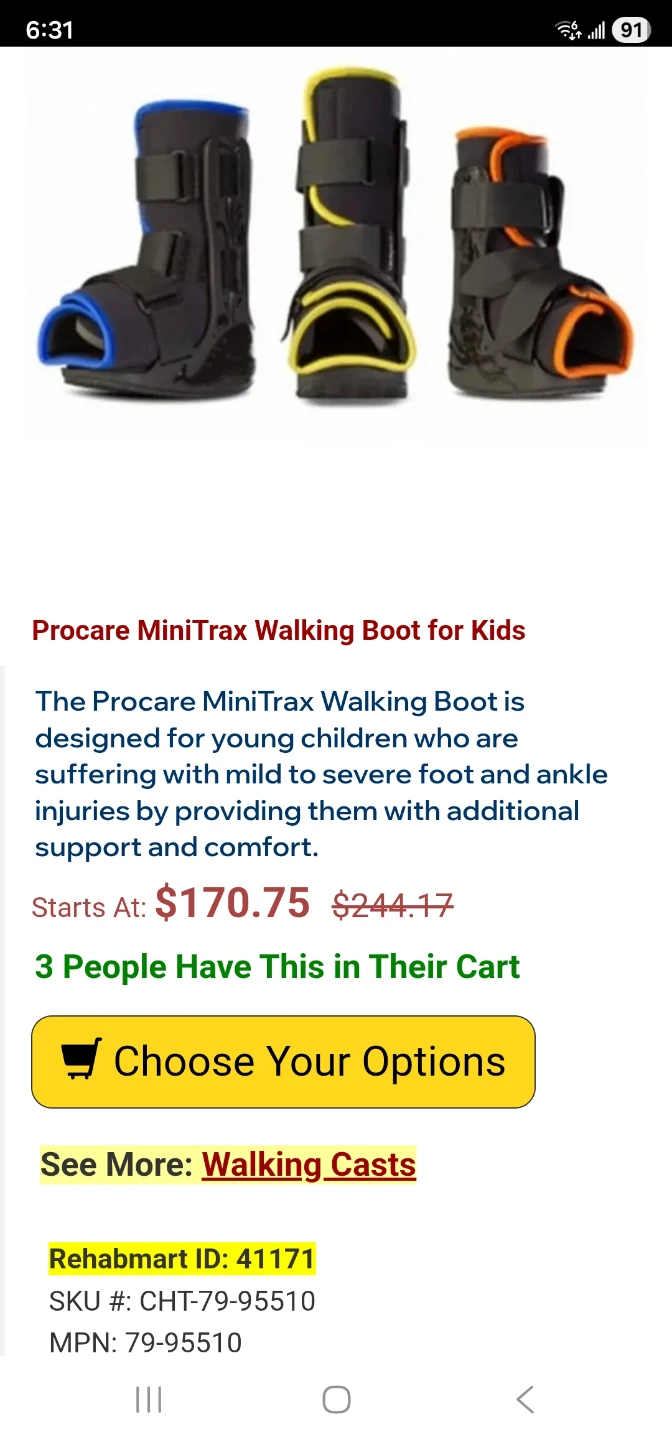 The Procare MiniTrax Walking Boot is designed for young child... - photo 2