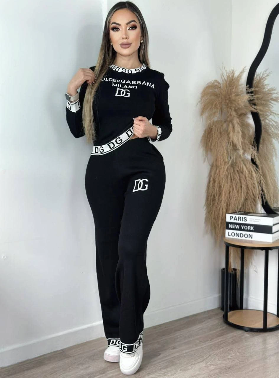 Dolce & Gabbana Milano Black DG Tracksuit Set