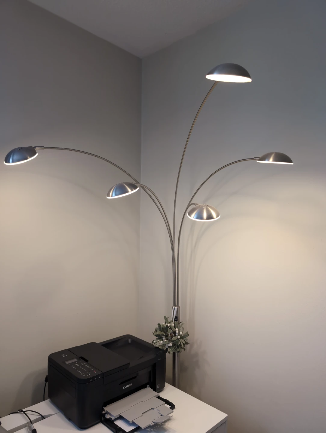 Silver Arc Floor Lamp