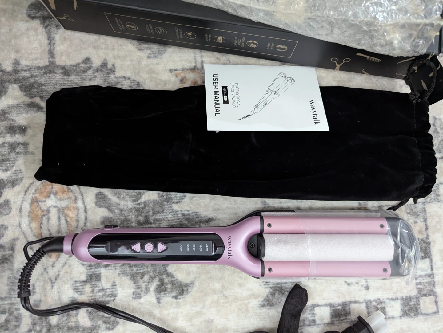 Never used WavyTalk Pro Beachy Waver Hair Curler Pink - photo 2