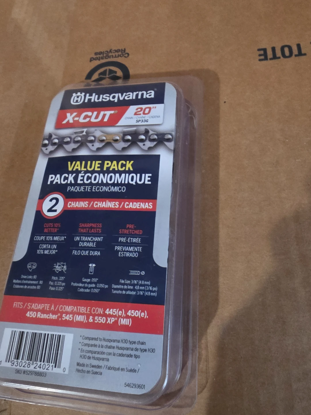 Husqvarna X-CUT 20" Chainsaw Chain SP33G