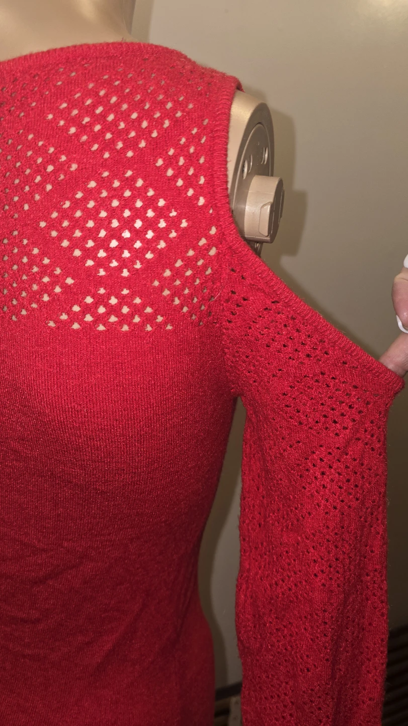 Bebe Red Cold Shoulder Top - Size XS #valentines - photo 3