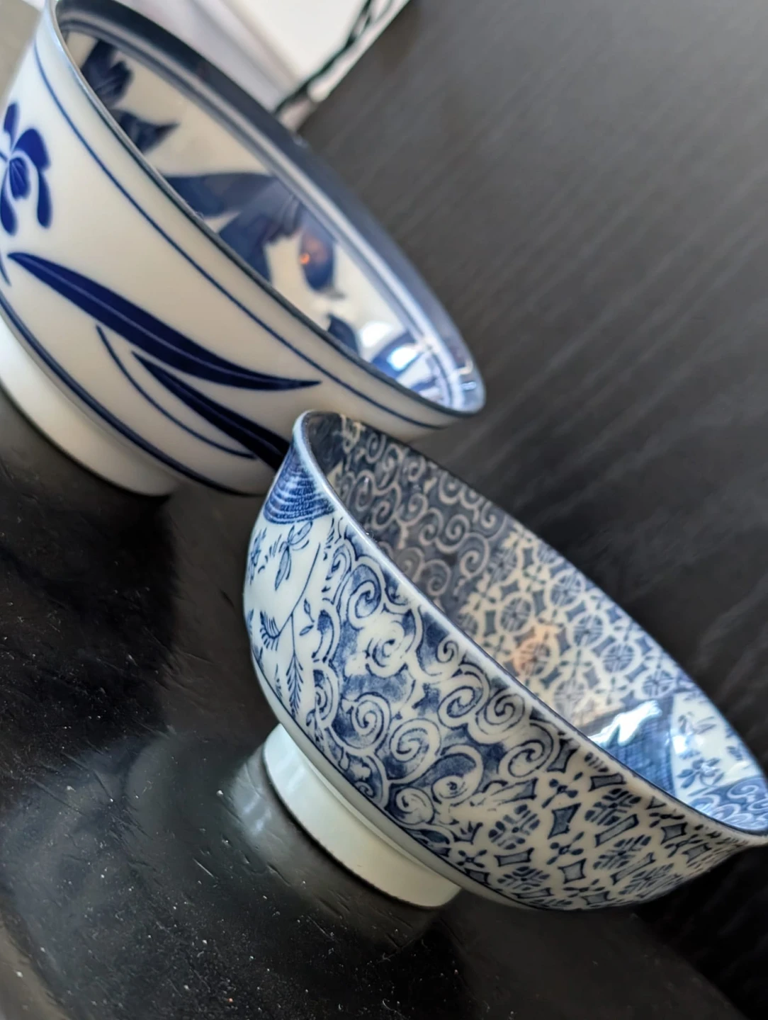Set of 2 Blue and White Ceramic Bowls - photo 2