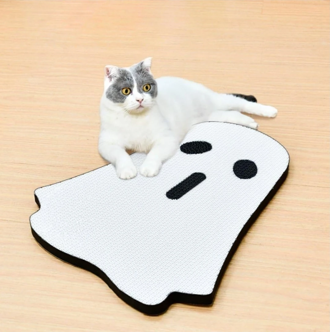 Ghost Cat Scratching Pad | Wall or Floor, Corrugated