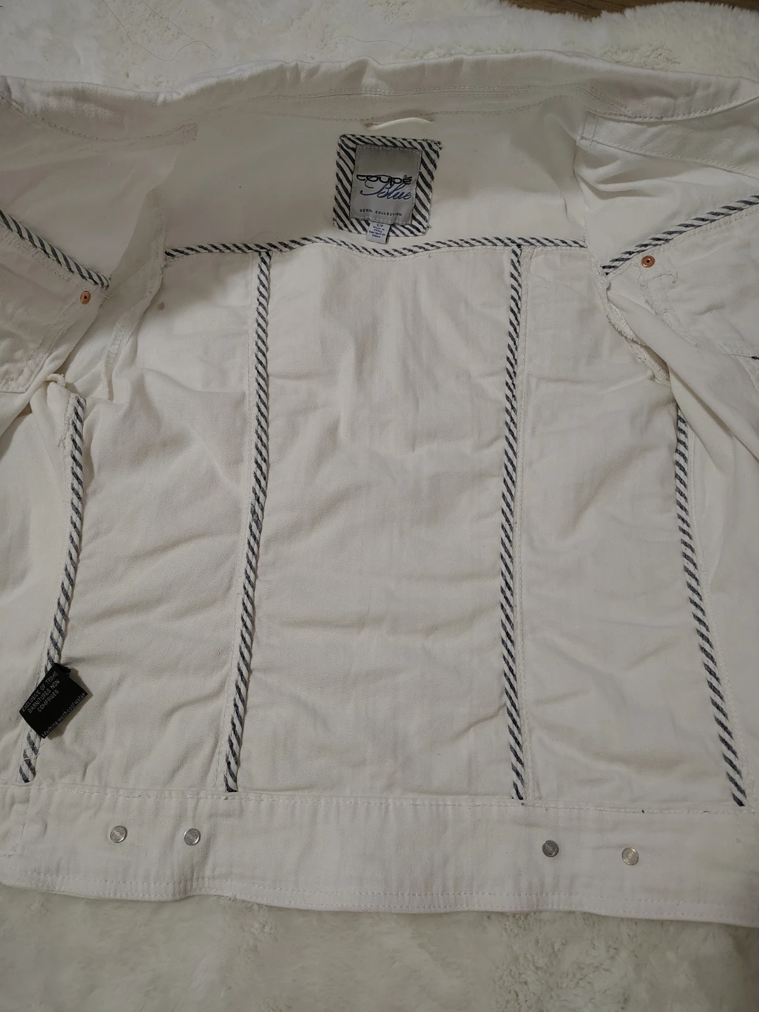 Cooper Blue White Denim Jacket vintage y2k sm-med - photo 2