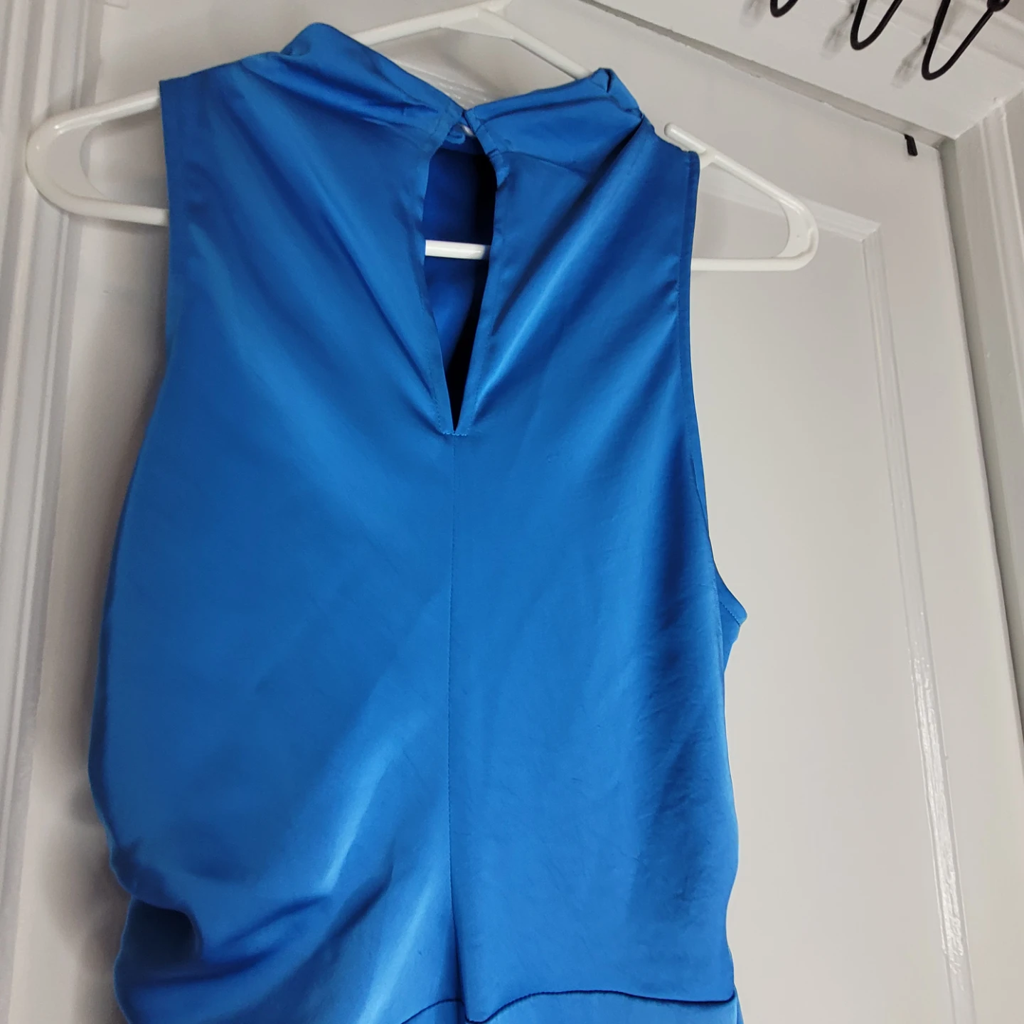 A.L.C. Blue Sleeveless Ruched Dress Size 4 - photo 4