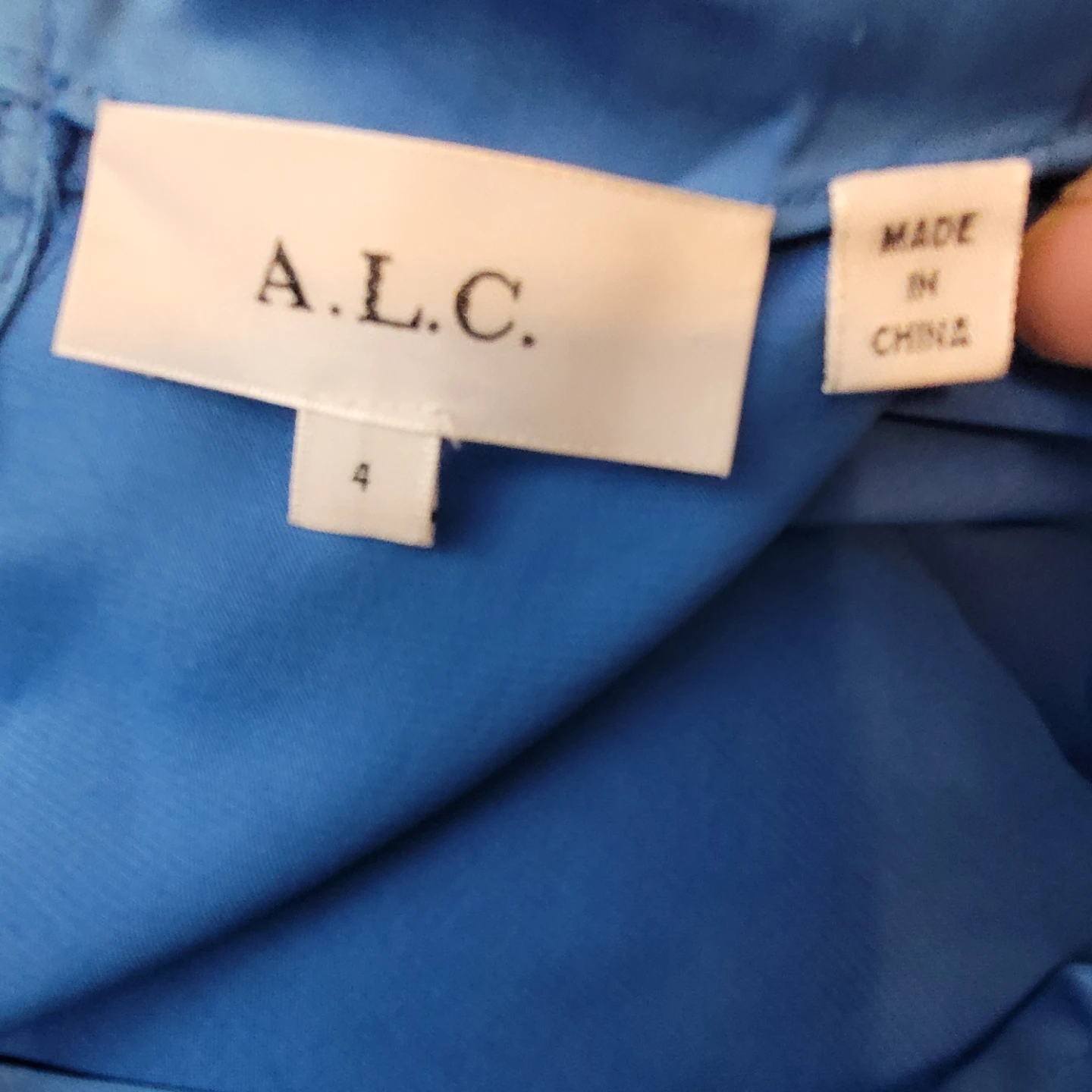 A.L.C. Blue Sleeveless Ruched Dress Size 4 - photo 5