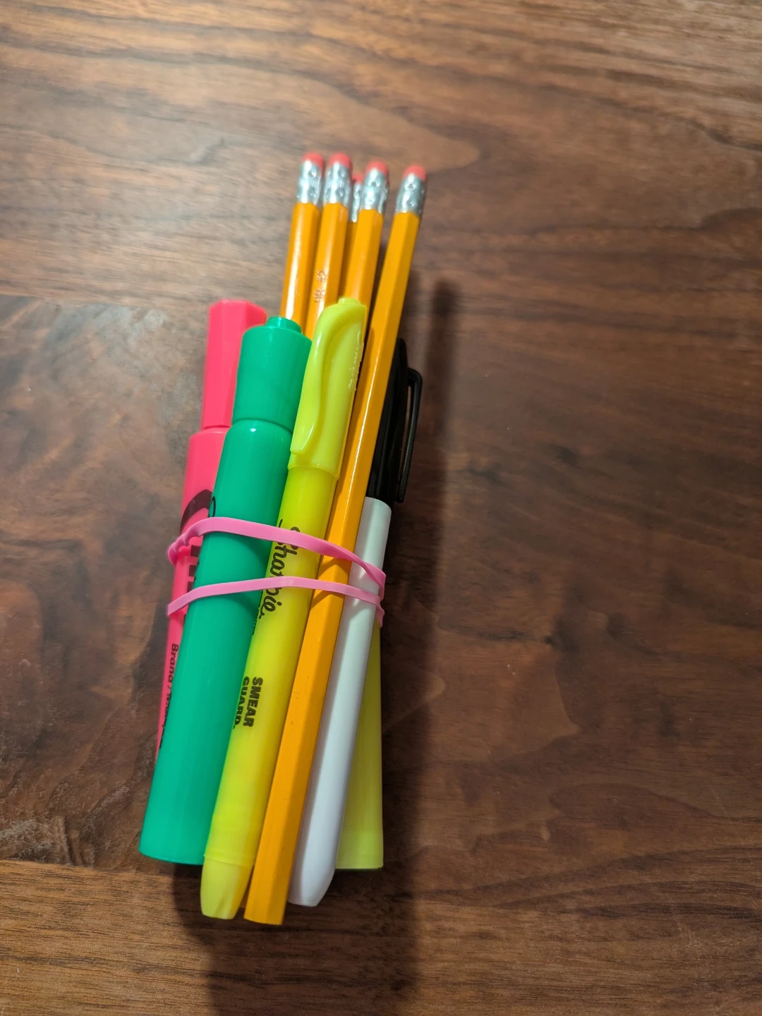 Highlighters pencils permanent marker