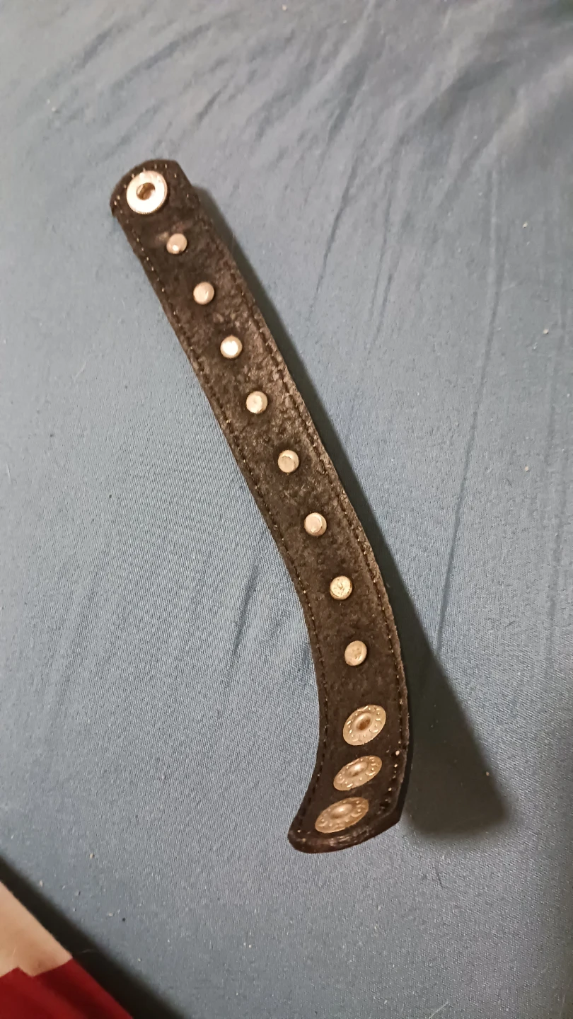 Studded Black Leather  Bracelet - photo 3