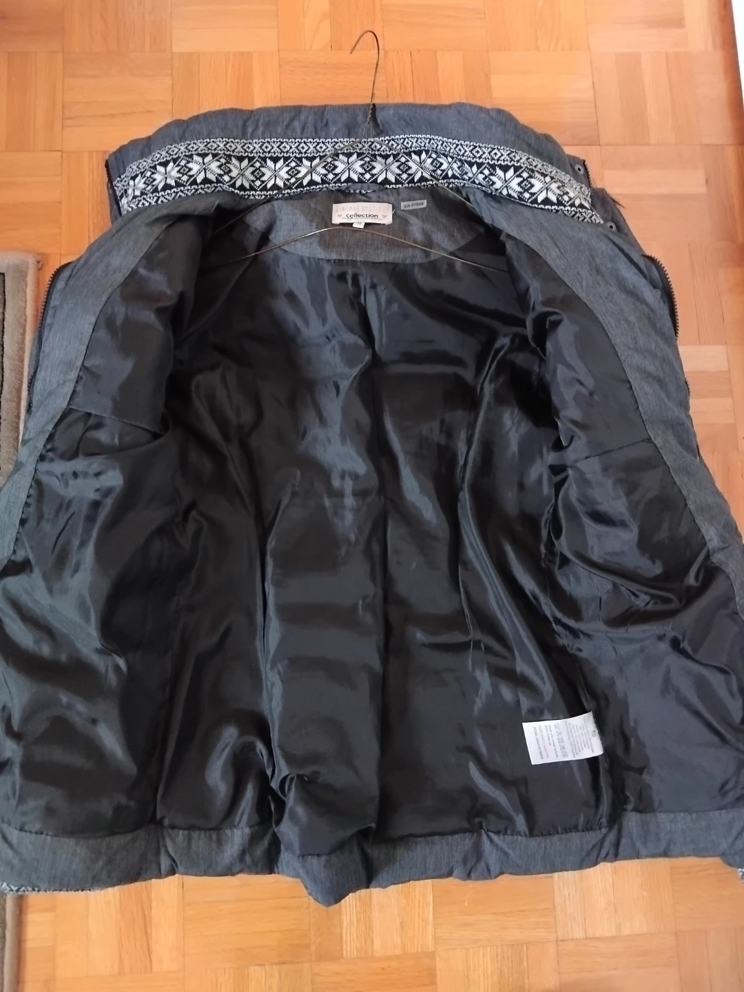 Women's Grey Puffer Jacket with Belt - photo 3