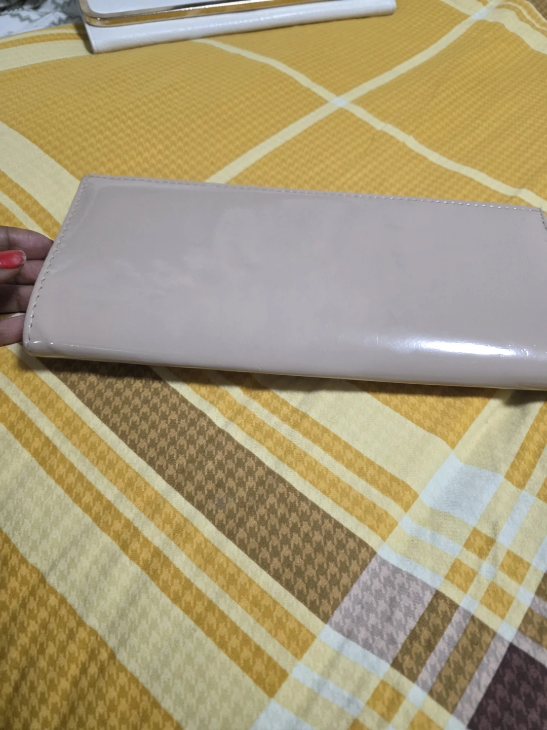 Beige Clutch with Chain Strap - photo 3