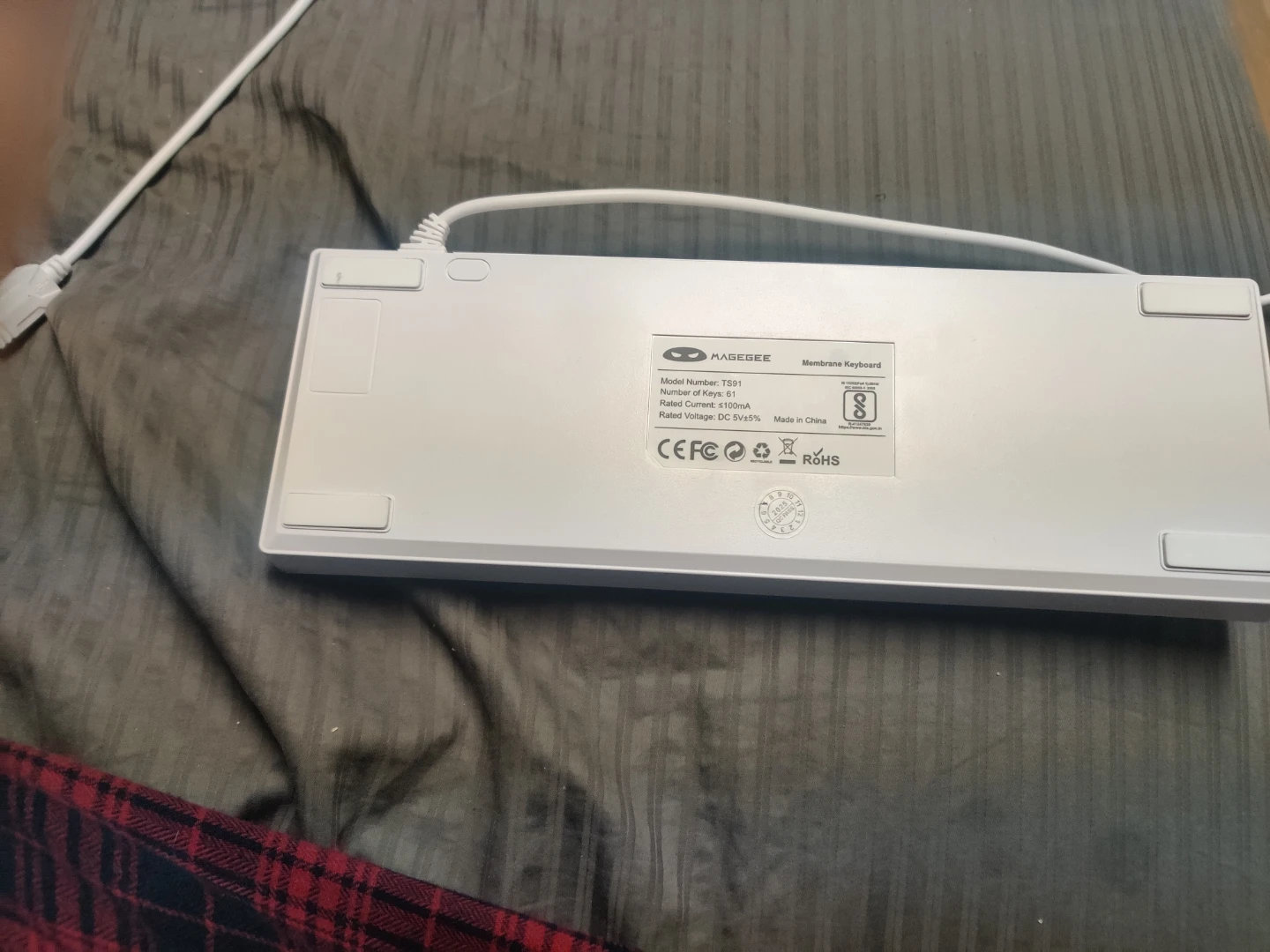 Kageebee TS91 White Membrane Keyboard - photo 2