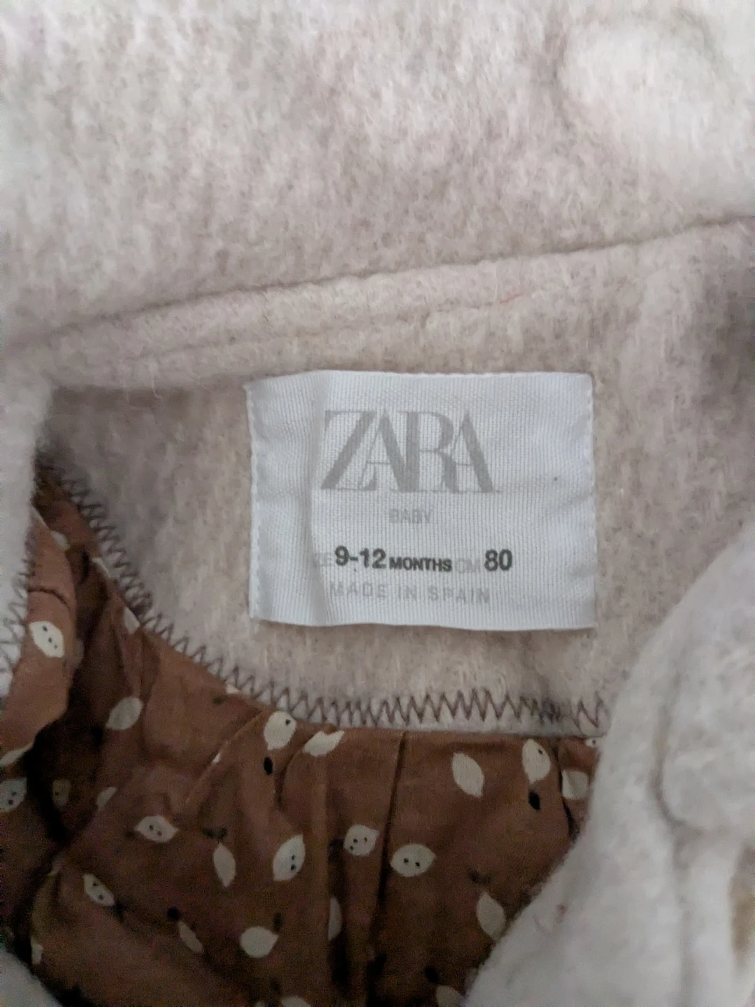 Zara Baby Coat - 9-12 Months - photo 3