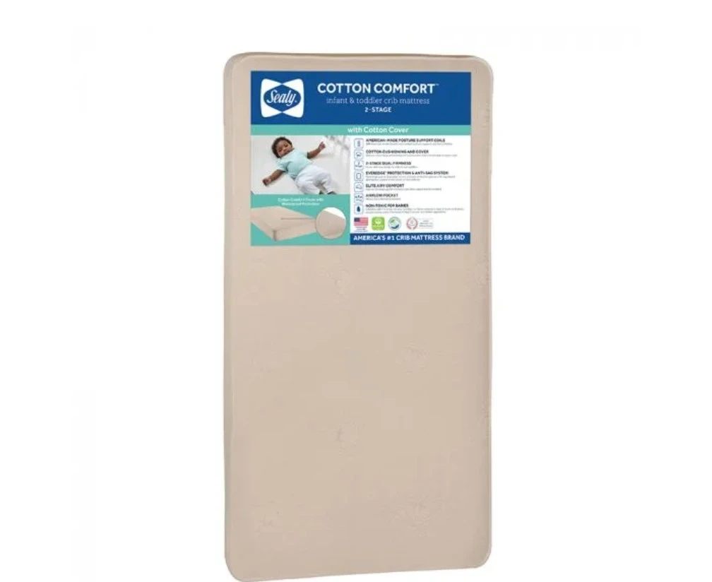 Sealy Cotton Comfort 2-Stage Crib Mattress