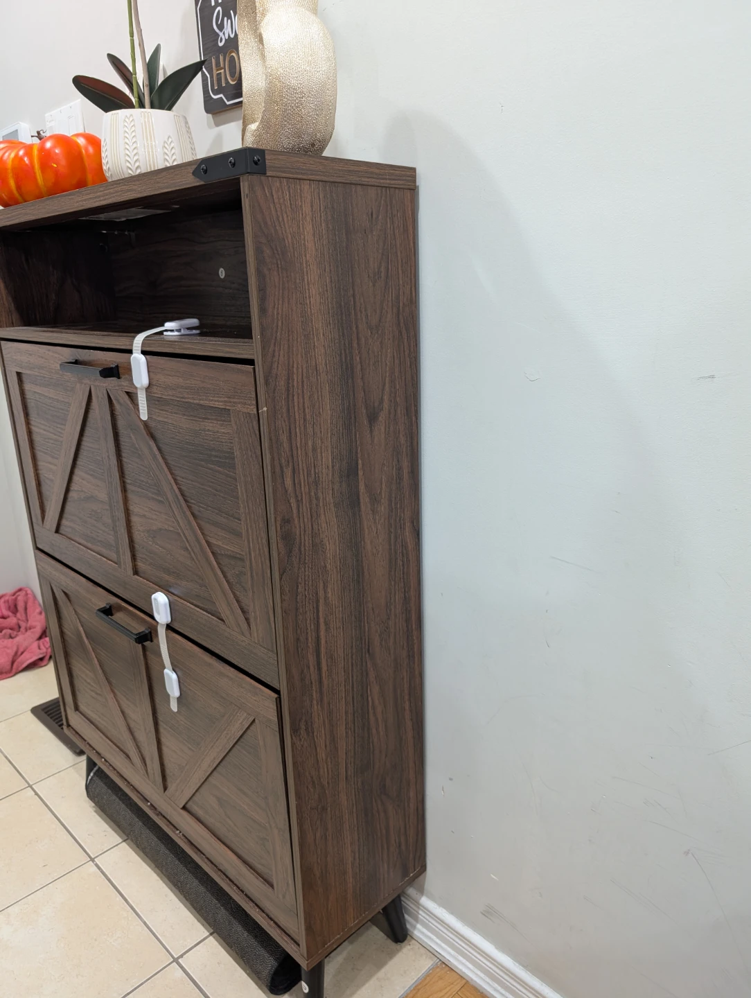 Wood Shoe Storage Cabinet