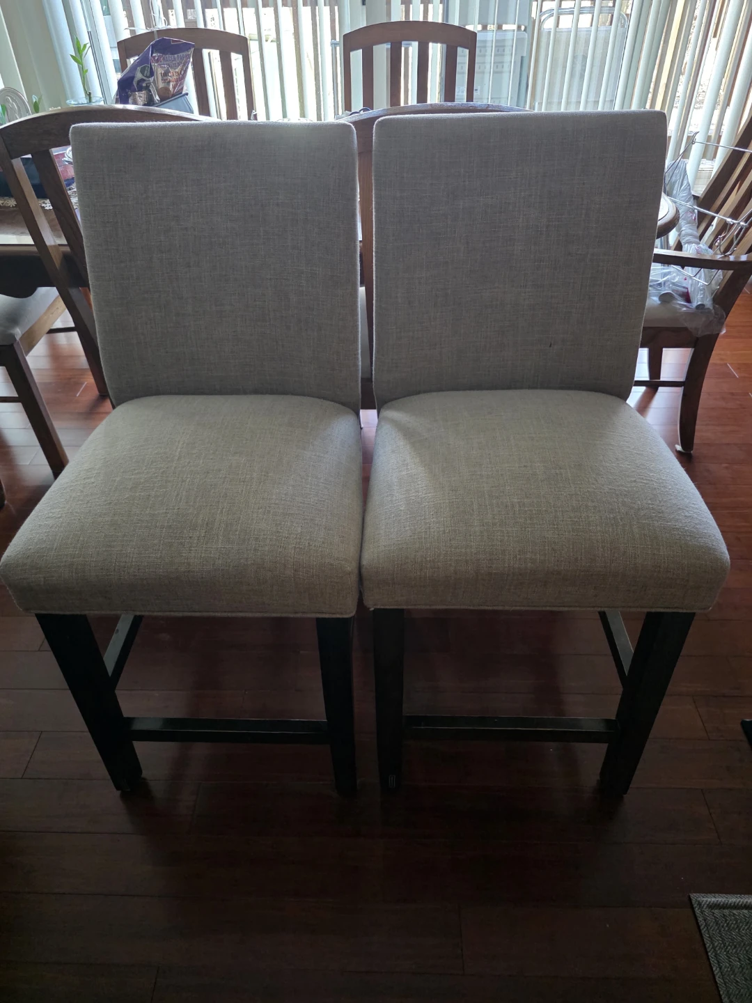 Set of 2 Upholstered Counter Chairs