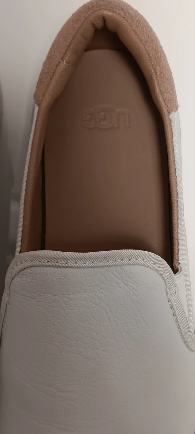 UGG Slip-On Shoes White Leather Women's