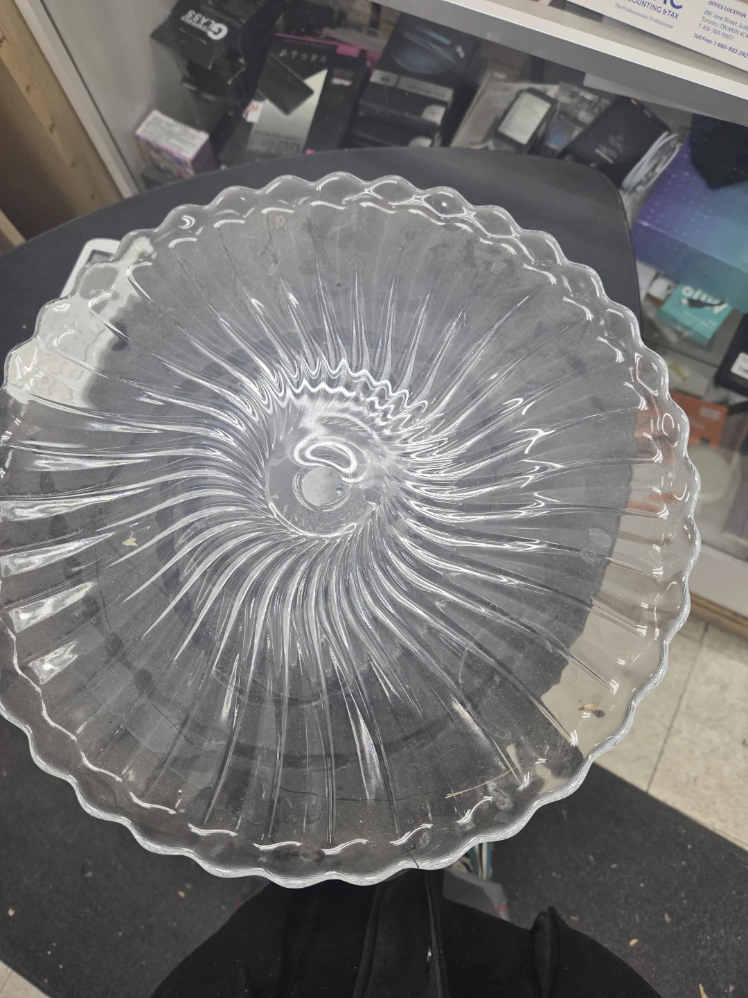 Clear Glass Cake Stand