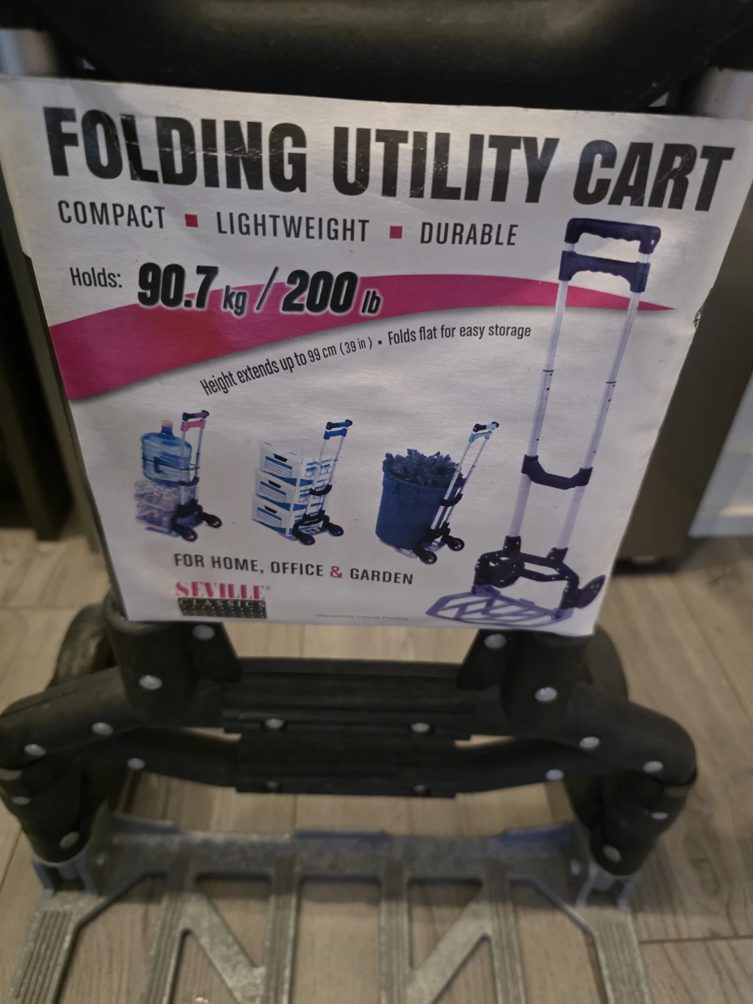 Seville Classics Folding Utility Cart - photo 2