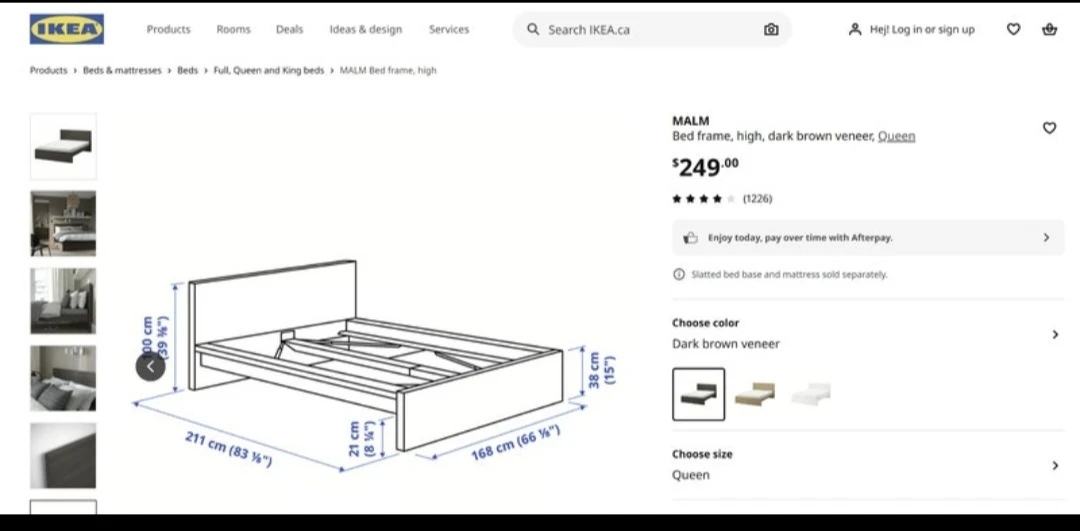 IKEA MALM Bed Frame (Mattress Available )$150 - photo 4