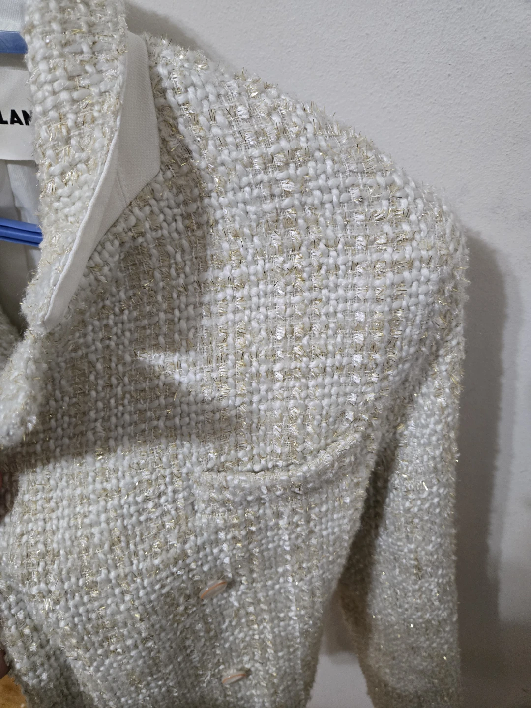 AK SKYLAR White Tweed Cropped Blazer - photo 2
