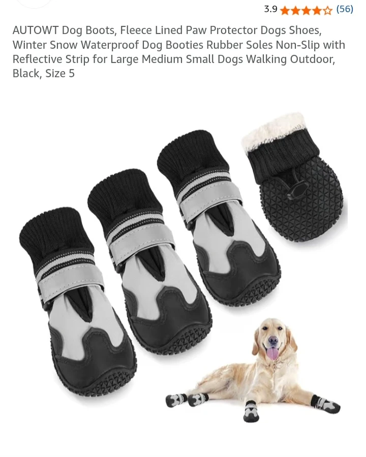NEW!   AUTOWT Dog Boots Size 1 & 5