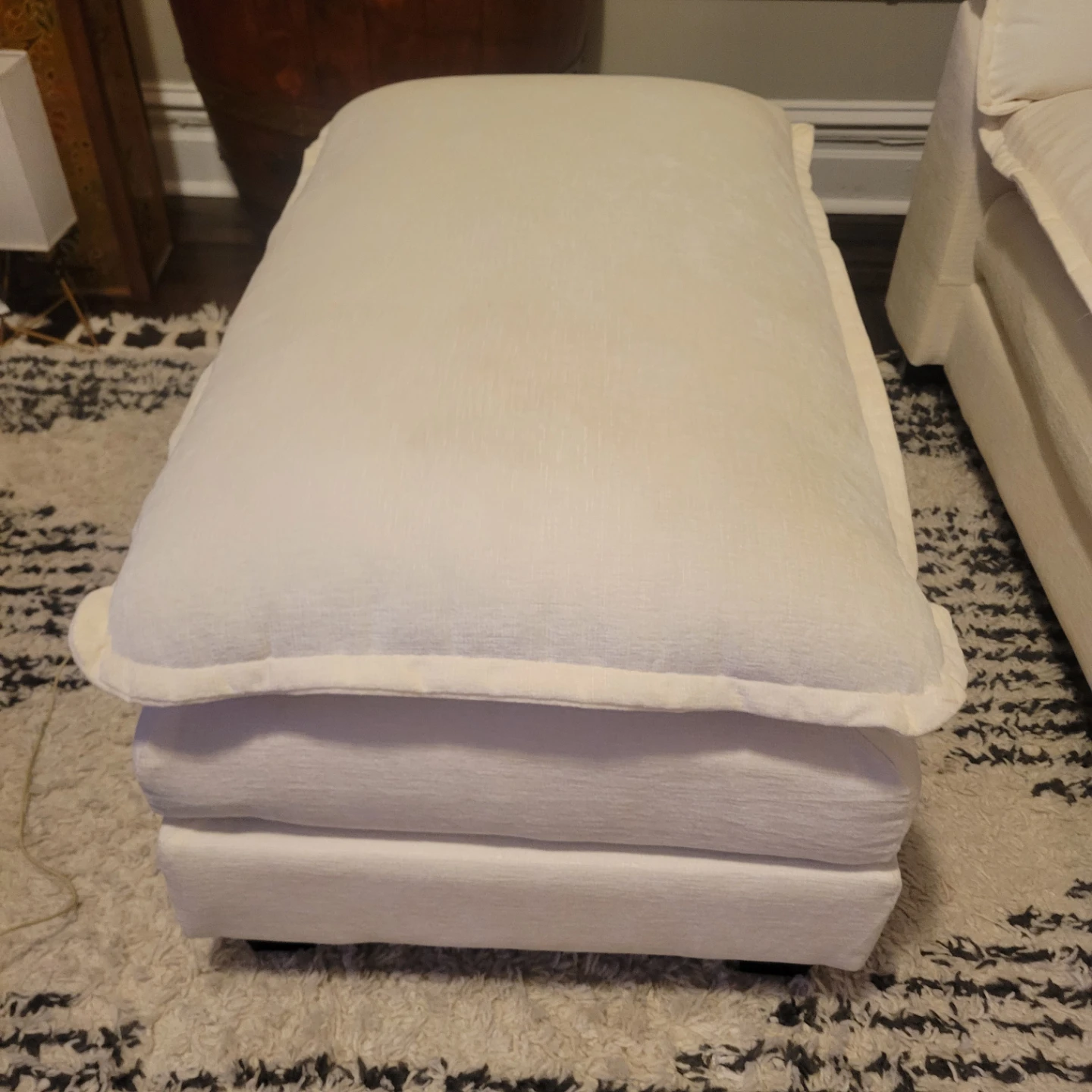 MODULAR Cream Color Cloud Couch with Ottoman - photo 3
