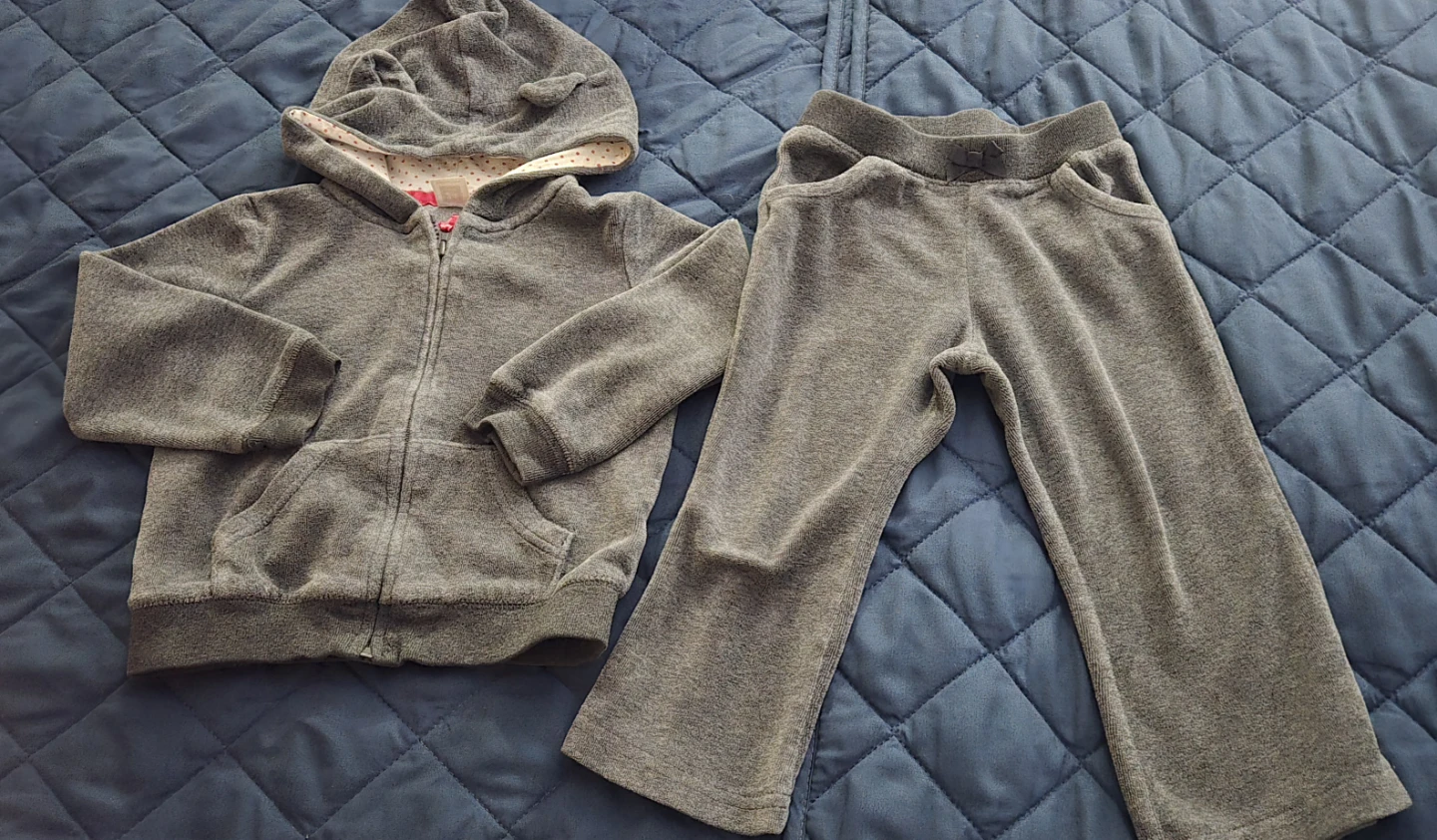 Grey Hoodie and Pants Set