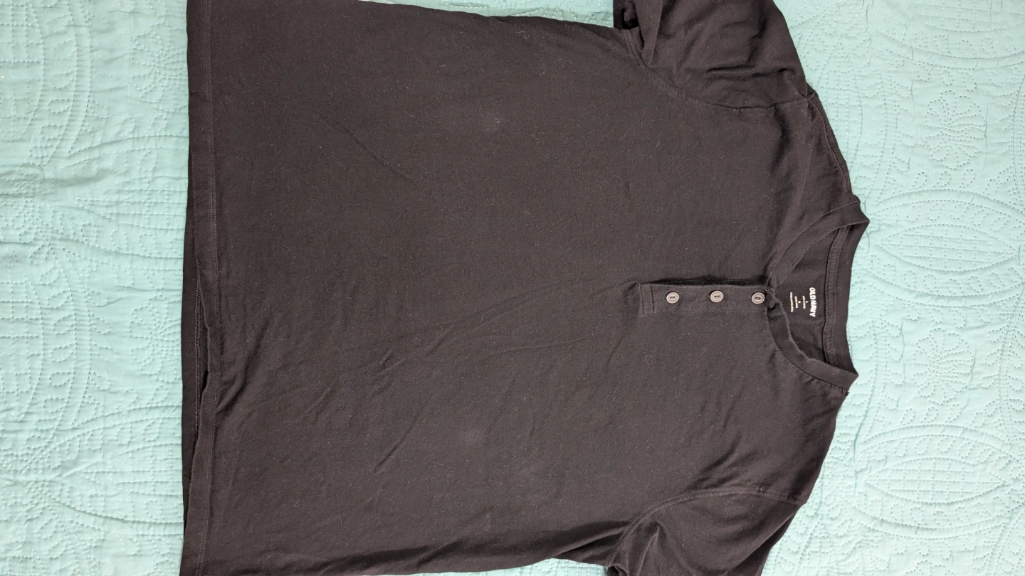 Old Navy Black Henley Shirt