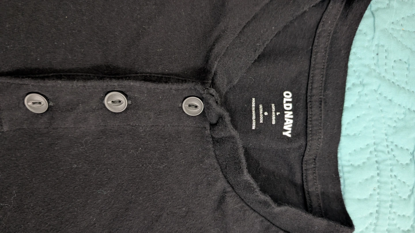 Old Navy Black Henley Shirt - photo 2