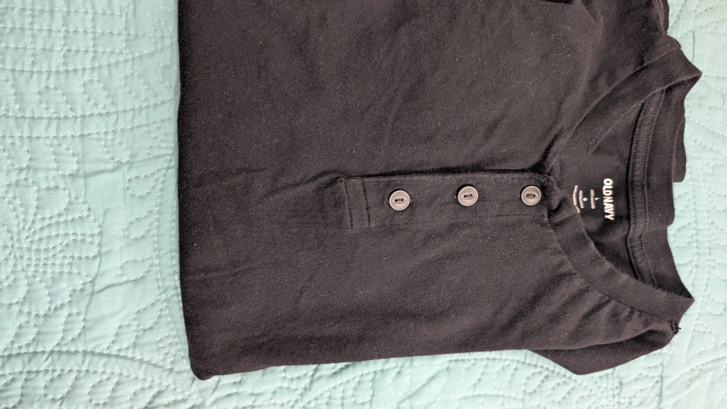Old Navy Black Henley Shirt - photo 3