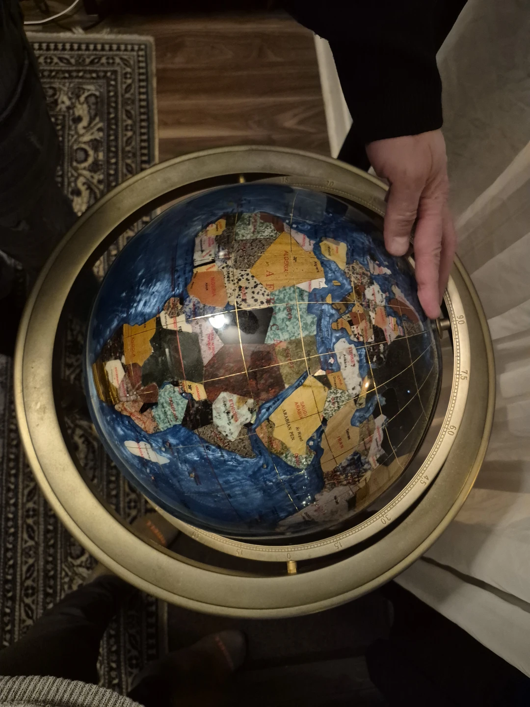 Decorative Gemstone Globe on Stand - photo 3