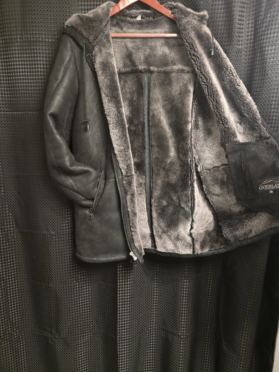 Overland Gray Leather Hooded Jacket - photo 5